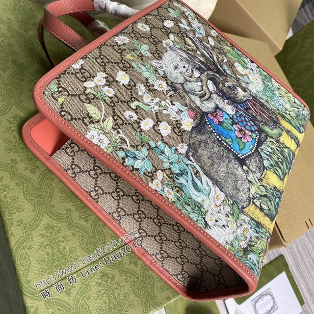 Gucci新款女包 古馳GG系列2021新款兒童托特購包購物袋 Gucci方形復古手提袋肩背包 605614  ydg3226